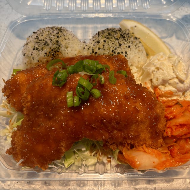 Fried Miso Salmon Plate.