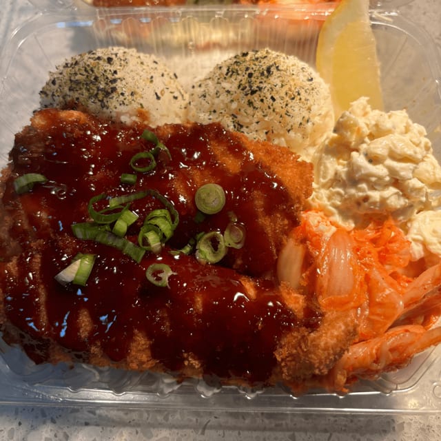 Fried Teri Salmon Plate.